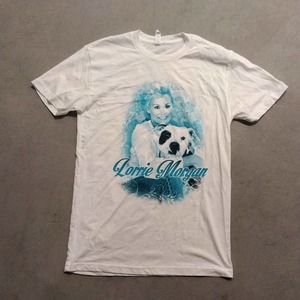 Lorrie Morgan White Cotton T Shirt Size Small Signed Next Level